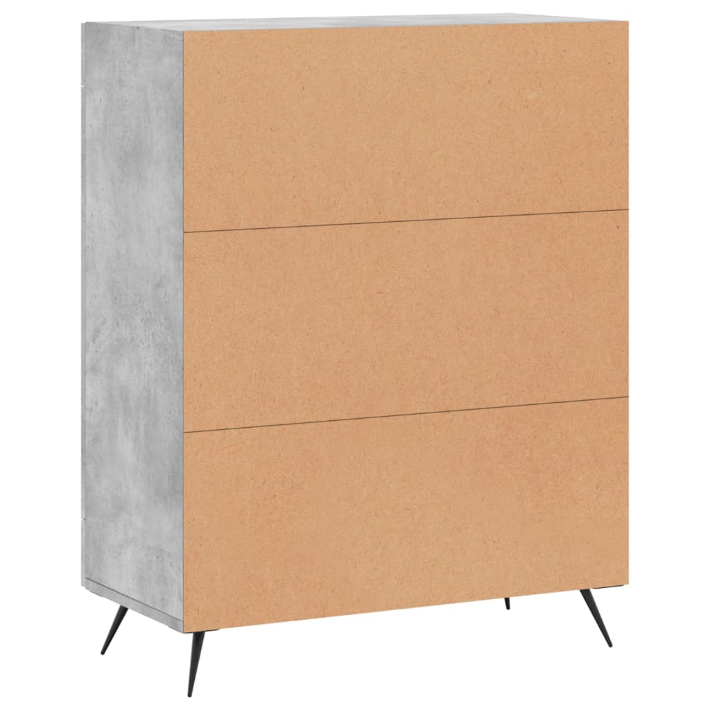 Credenza Grigio Cemento 69,5x34x90 cm in Legno Multistrato 830168