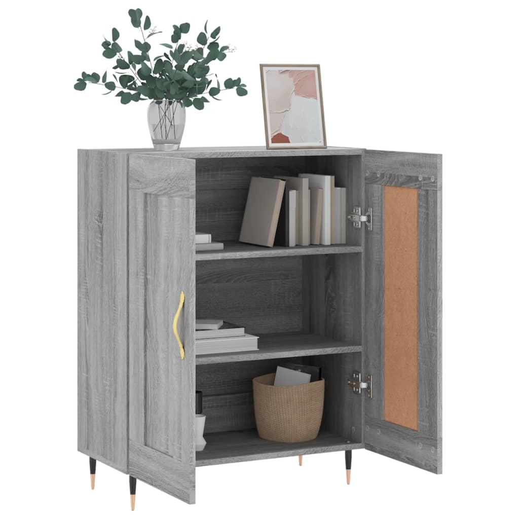 Credenza Grigio Sonoma 69,5x34x90 cm in Legno Multistrato 830178