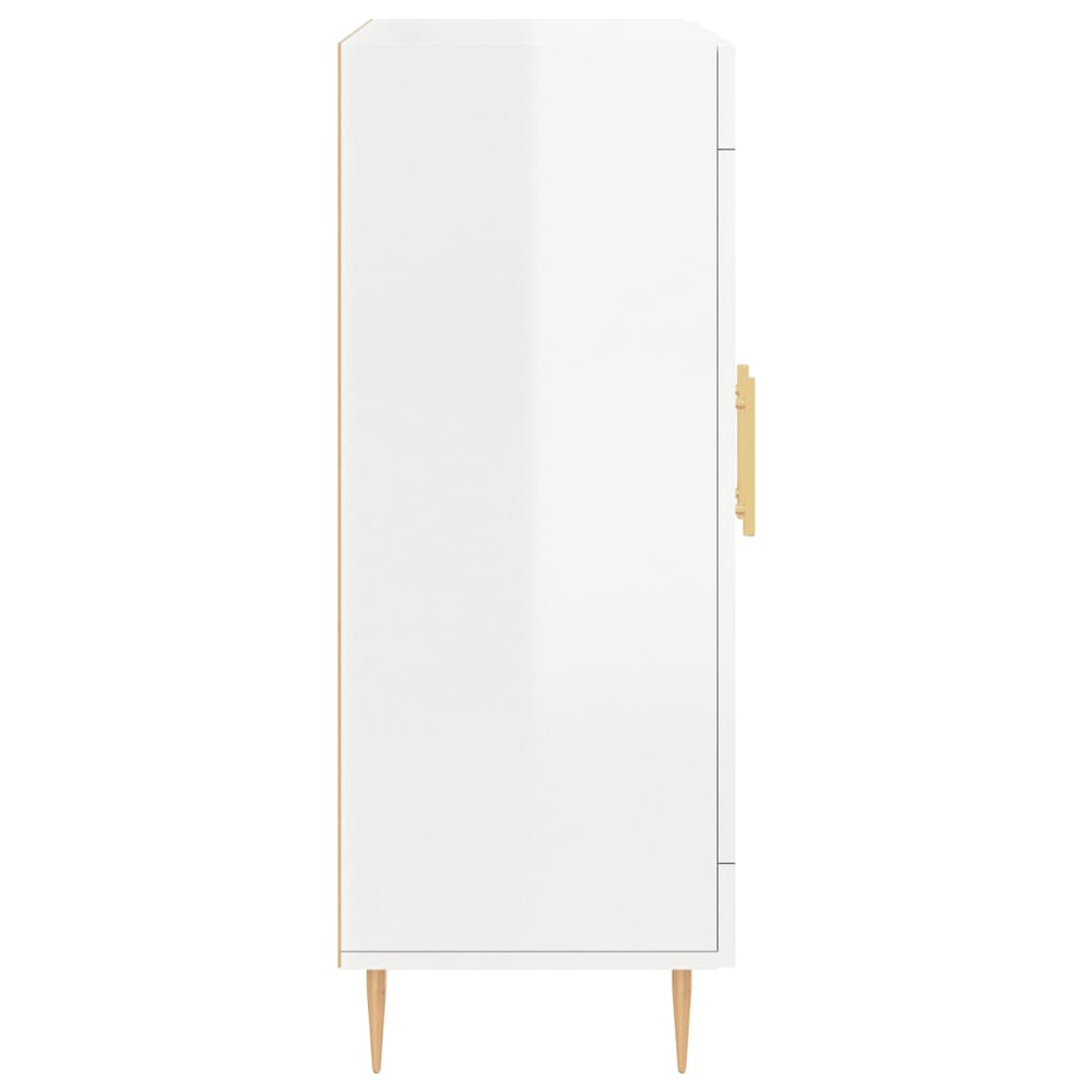 Credenza 69,5x34x90 cm in Legno Multistrato Bianco Lucido 830182