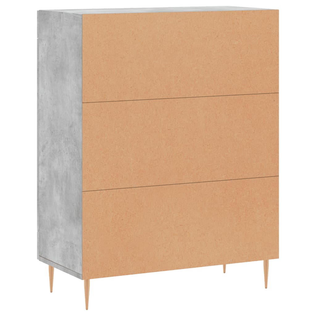 Credenza Grigio Cemento 69,5x34x90 cm in Legno Multistrato 830184