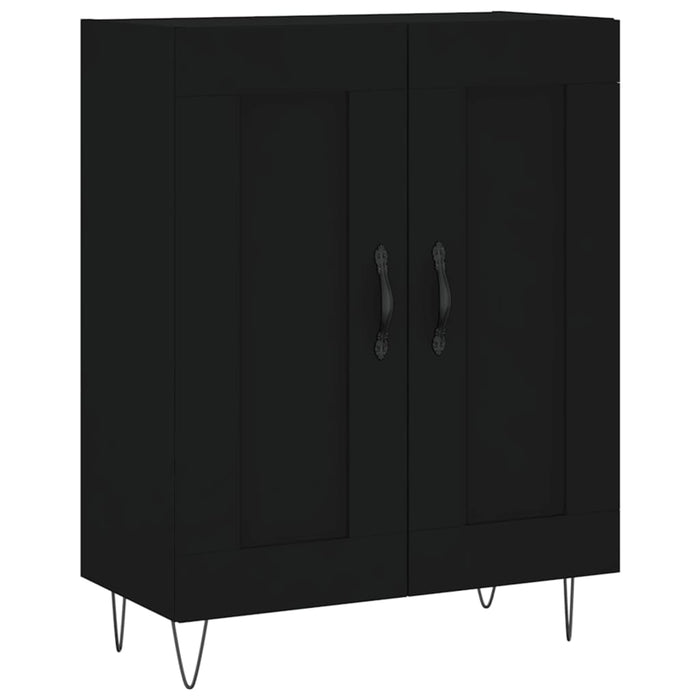 Credenza Nera 69,5x34x90 cm in Legno Multistrato 830189