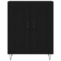 Credenza Nera 69,5x34x90 cm in Legno Multistrato 830189