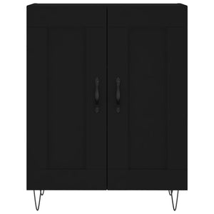 Credenza Nera 69,5x34x90 cm in Legno Multistrato 830189