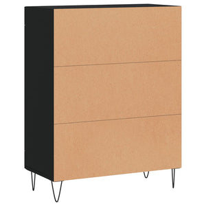 Credenza Nera 69,5x34x90 cm in Legno Multistrato 830189