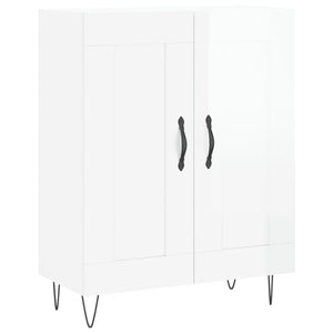 Credenza 69,5x34x90 cm in Legno Multistrato Bianco Lucidocod mxl 128015