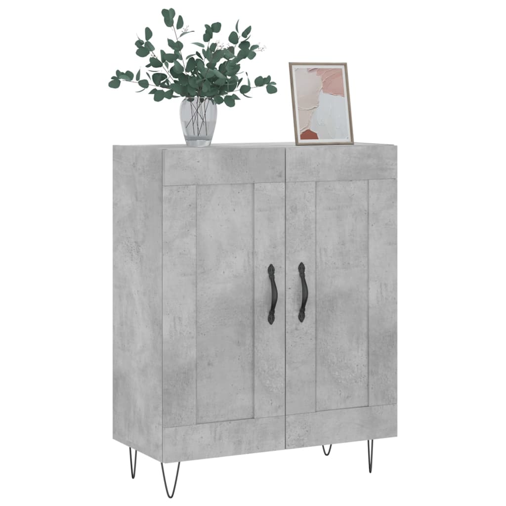 Credenza Grigio Cemento 69,5x34x90 cm in Legno Multistratocod mxl 128017