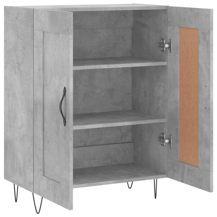 Credenza Grigio Cemento 69,5x34x90 cm in Legno Multistrato 830192