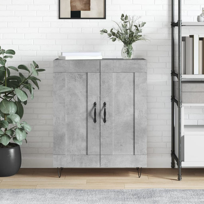 Credenza Grigio Cemento 69,5x34x90 cm in Legno Multistrato 830192