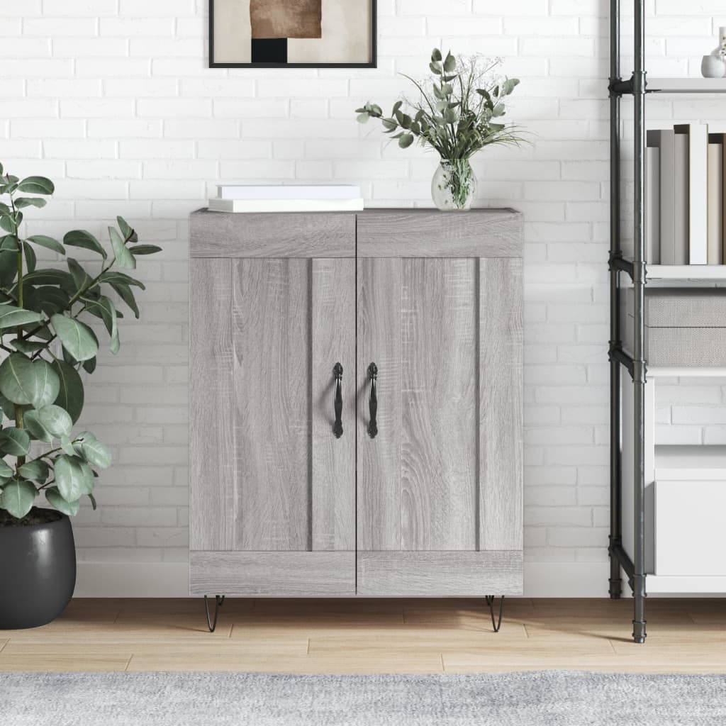 Credenza Grigio Sonoma 69,5x34x90 cm in Legno Multistrato 830194