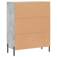 Credenza Grigio Cemento 69,5x34x90 cm in Legno Multistrato 830208