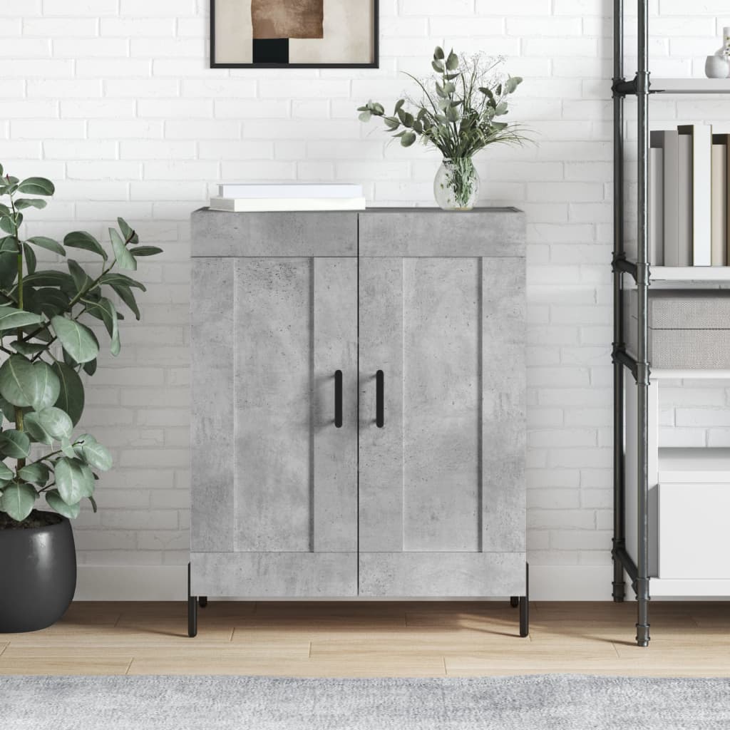 Credenza Grigio Cemento 69,5x34x90 cm in Legno Multistrato 830208