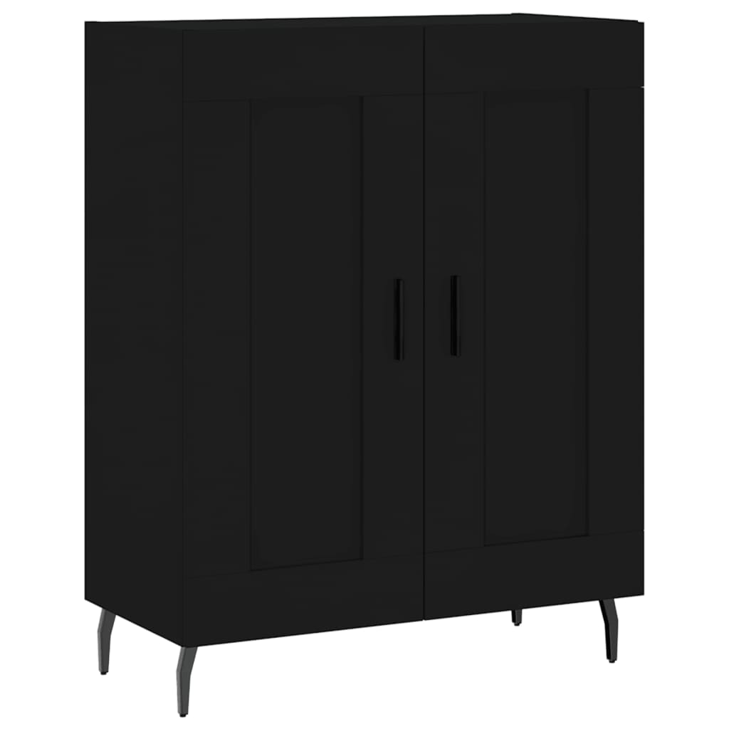 Credenza Nera 69,5x34x90 cm in Legno Multistrato 830213