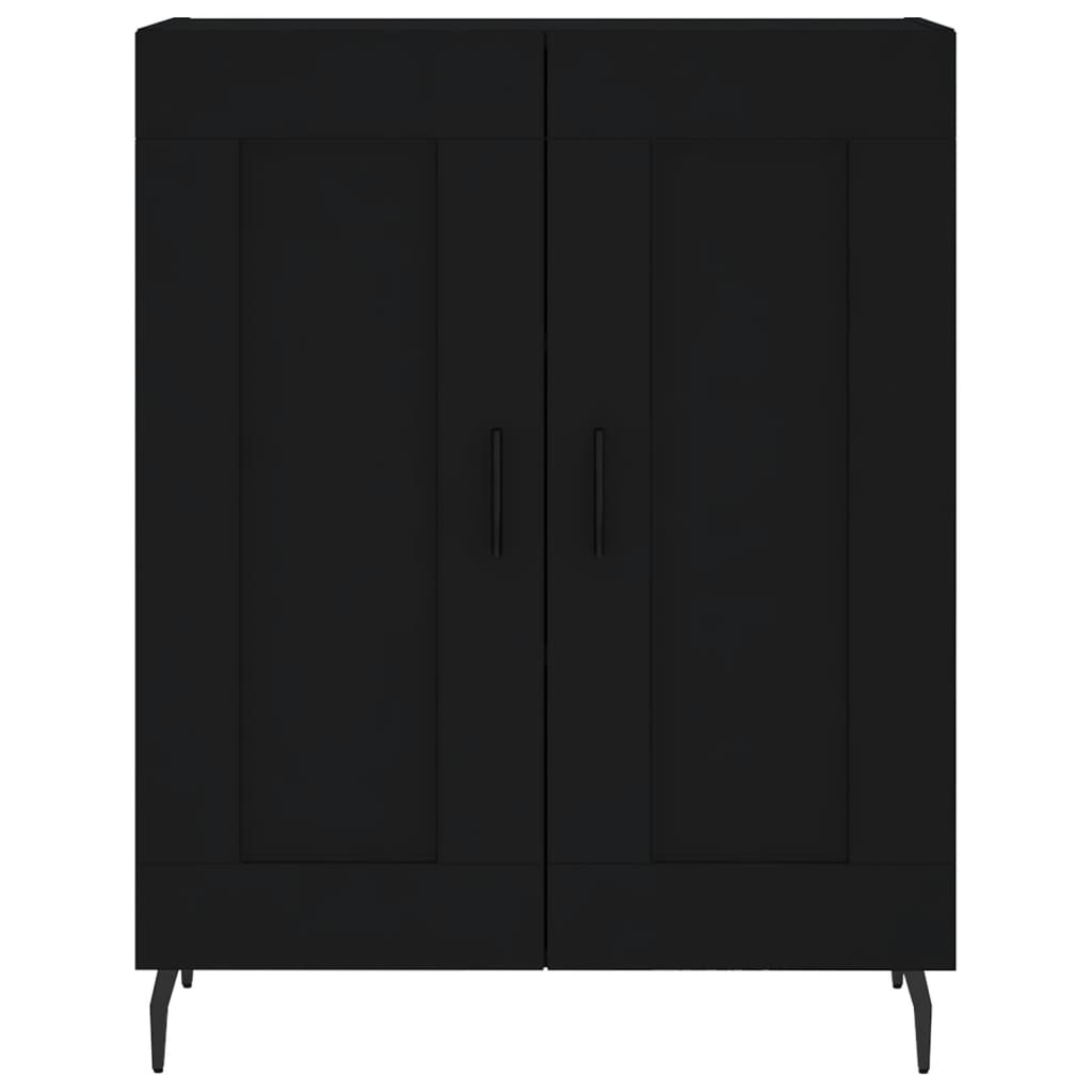 Credenza Nera 69,5x34x90 cm in Legno Multistrato 830213