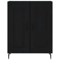 Credenza Nera 69,5x34x90 cm in Legno Multistrato 830213