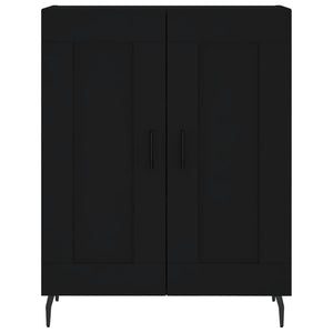 Credenza Nera 69,5x34x90 cm in Legno Multistrato 830213