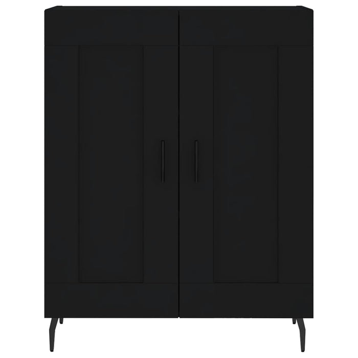 Credenza Nera 69,5x34x90 cm in Legno Multistrato 830213