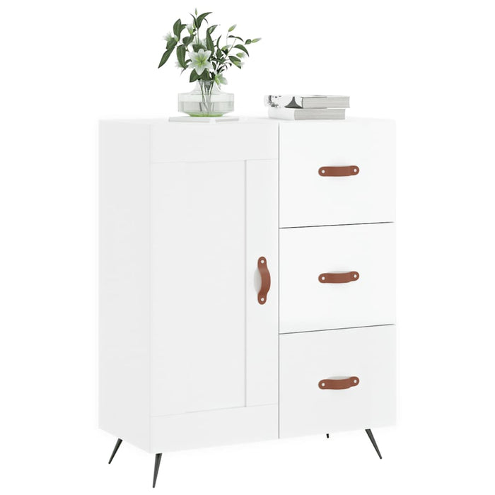 Credenza 69,5x34x90 cm in Legno Multistrato Bianco Lucido 830230