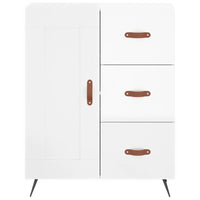 Credenza 69,5x34x90 cm in Legno Multistrato Bianco Lucido 830230