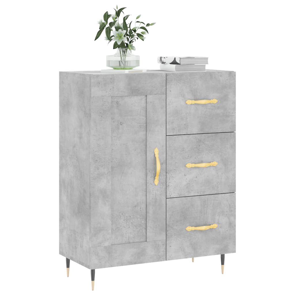 Credenza Grigio Cemento 69,5x34x90 cm in Legno Multistratocod mxl 128048