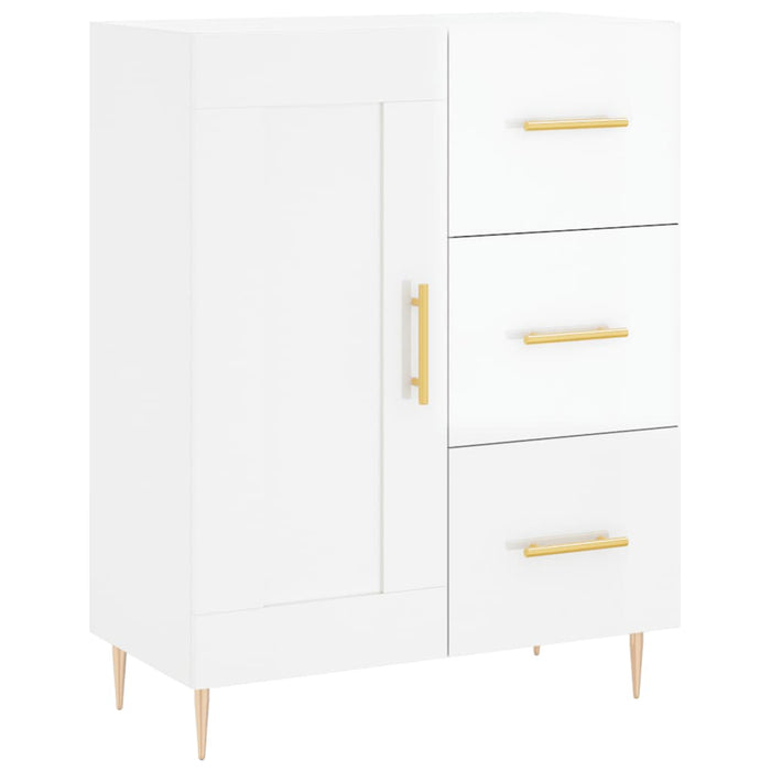 Credenza 69,5x34x90 cm in Legno Multistrato Bianco Lucidocod mxl 79613