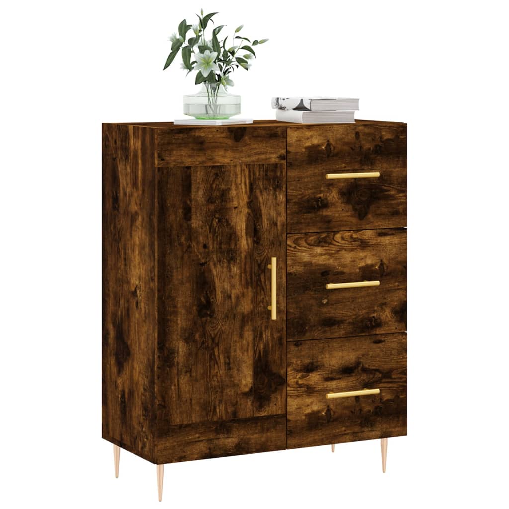 Credenza Rovere Fumo 69,5x34x90 cm in Legno Multistrato 830249