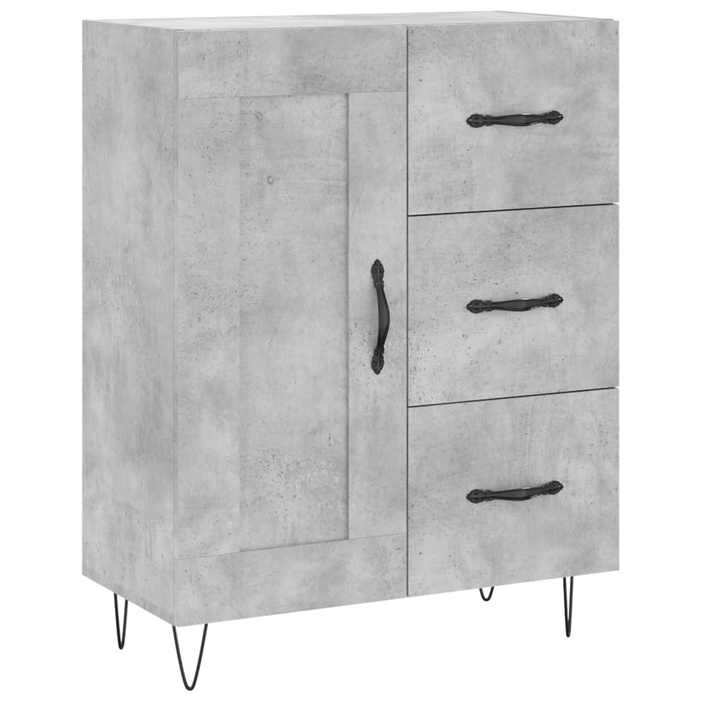 Credenza Grigio Cemento 69,5x34x90 cm in Legno Multistratocod mxl 128059