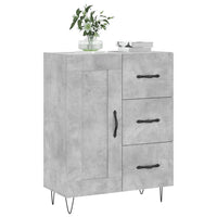 Credenza Grigio Cemento 69,5x34x90 cm in Legno Multistrato 830256