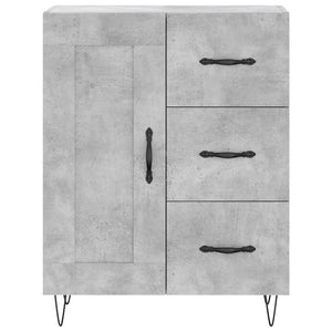 Credenza Grigio Cemento 69,5x34x90 cm in Legno Multistrato 830256