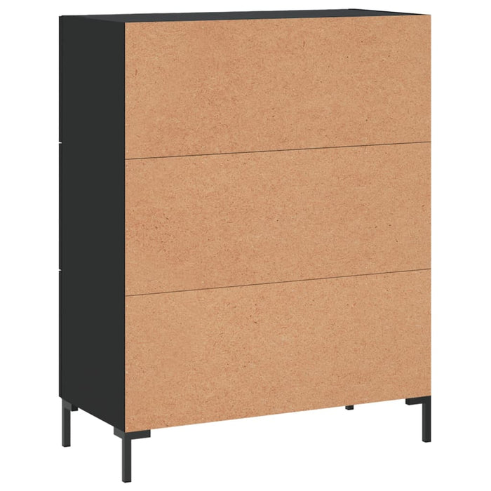 Credenza Nera 69,5x34x90 cm in Legno Multistrato 830261