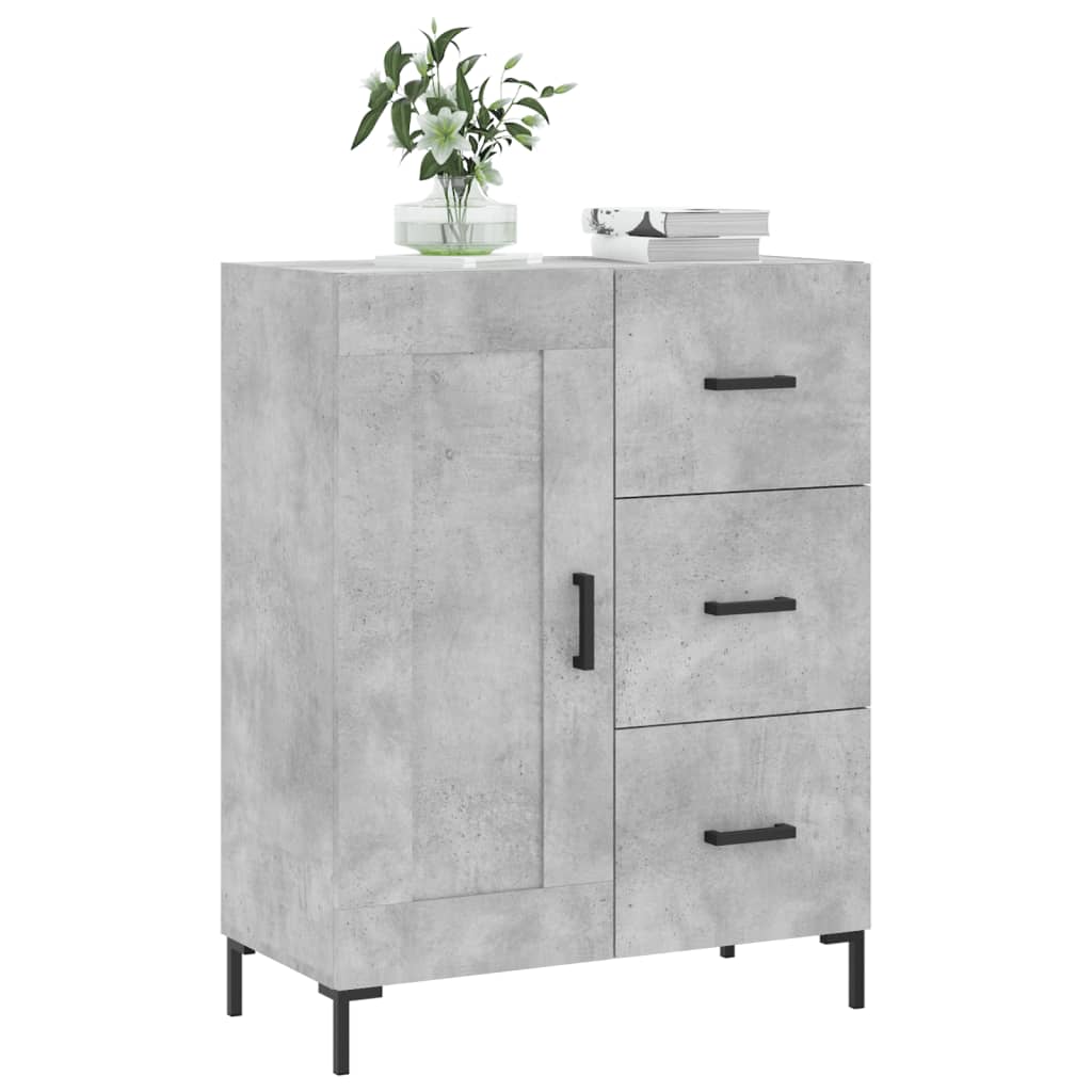 Credenza Grigio Cemento 69,5x34x90 cm in Legno Multistratocod mxl 104094