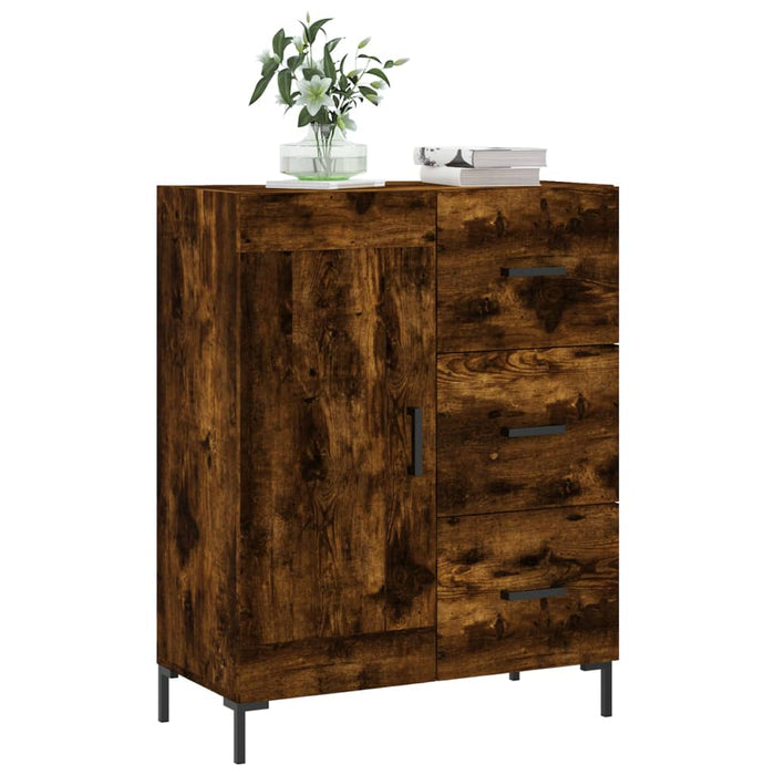 Credenza Rovere Fumo 69,5x34x90 cm in Legno Multistrato 830265