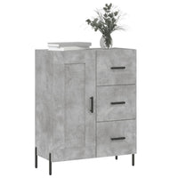 Credenza Grigio Cemento 69,5x34x90 cm in Legno Multistrato 830272