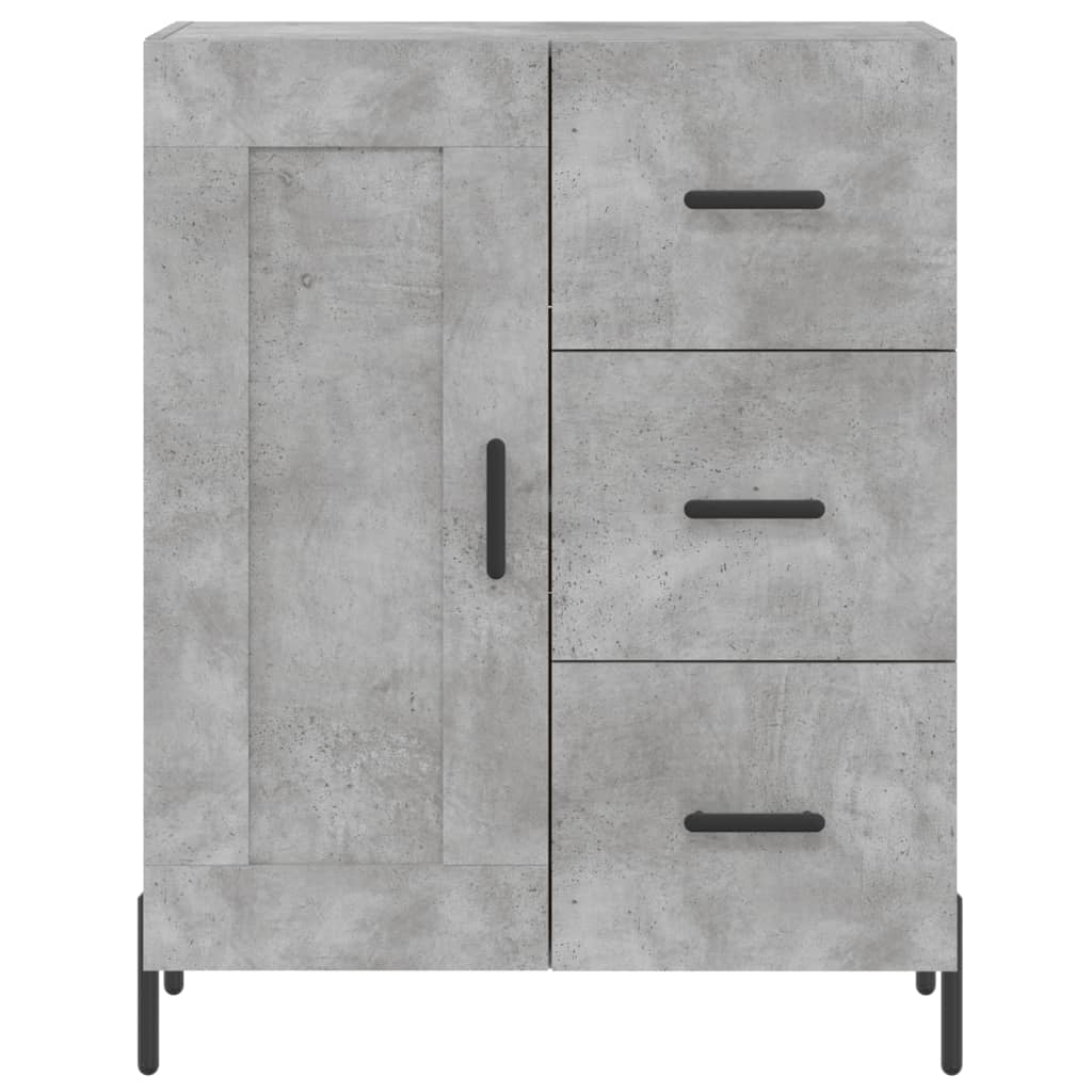 Credenza Grigio Cemento 69,5x34x90 cm in Legno Multistrato 830272