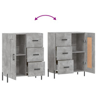 Credenza Grigio Cemento 69,5x34x90 cm in Legno Multistrato 830272