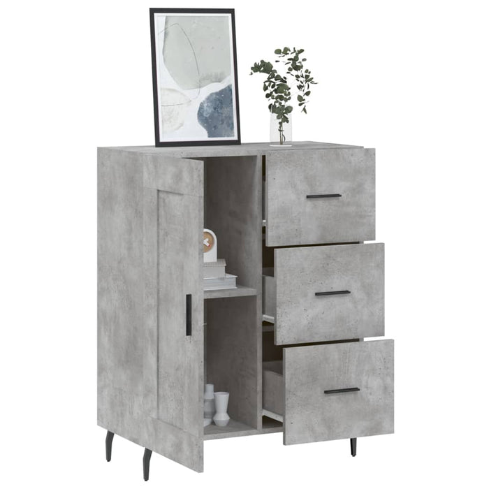 Credenza Grigio Cemento 69,5x34x90 cm in Legno Multistrato 830280