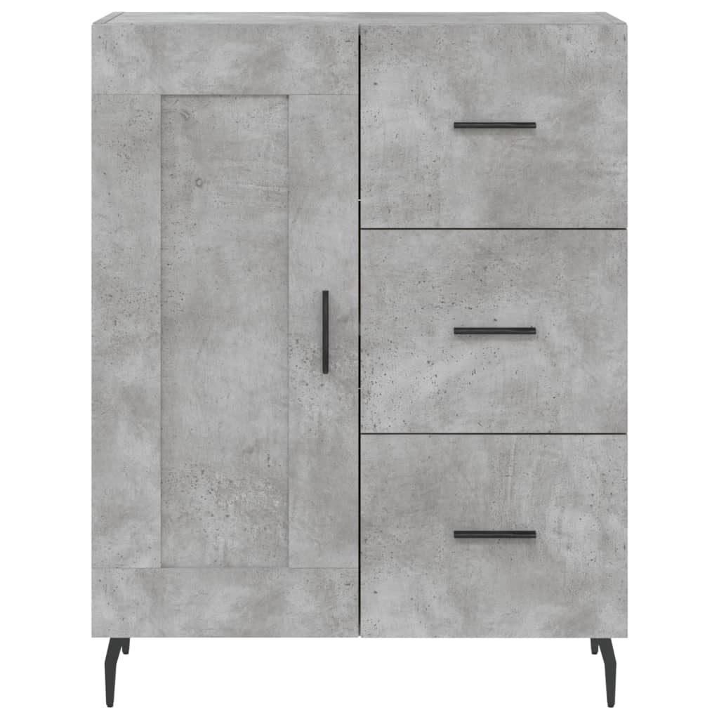 Credenza Grigio Cemento 69,5x34x90 cm in Legno Multistrato 830280