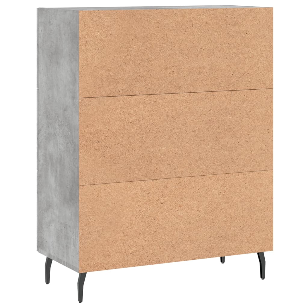 Credenza Grigio Cemento 69,5x34x90 cm in Legno Multistrato 830280