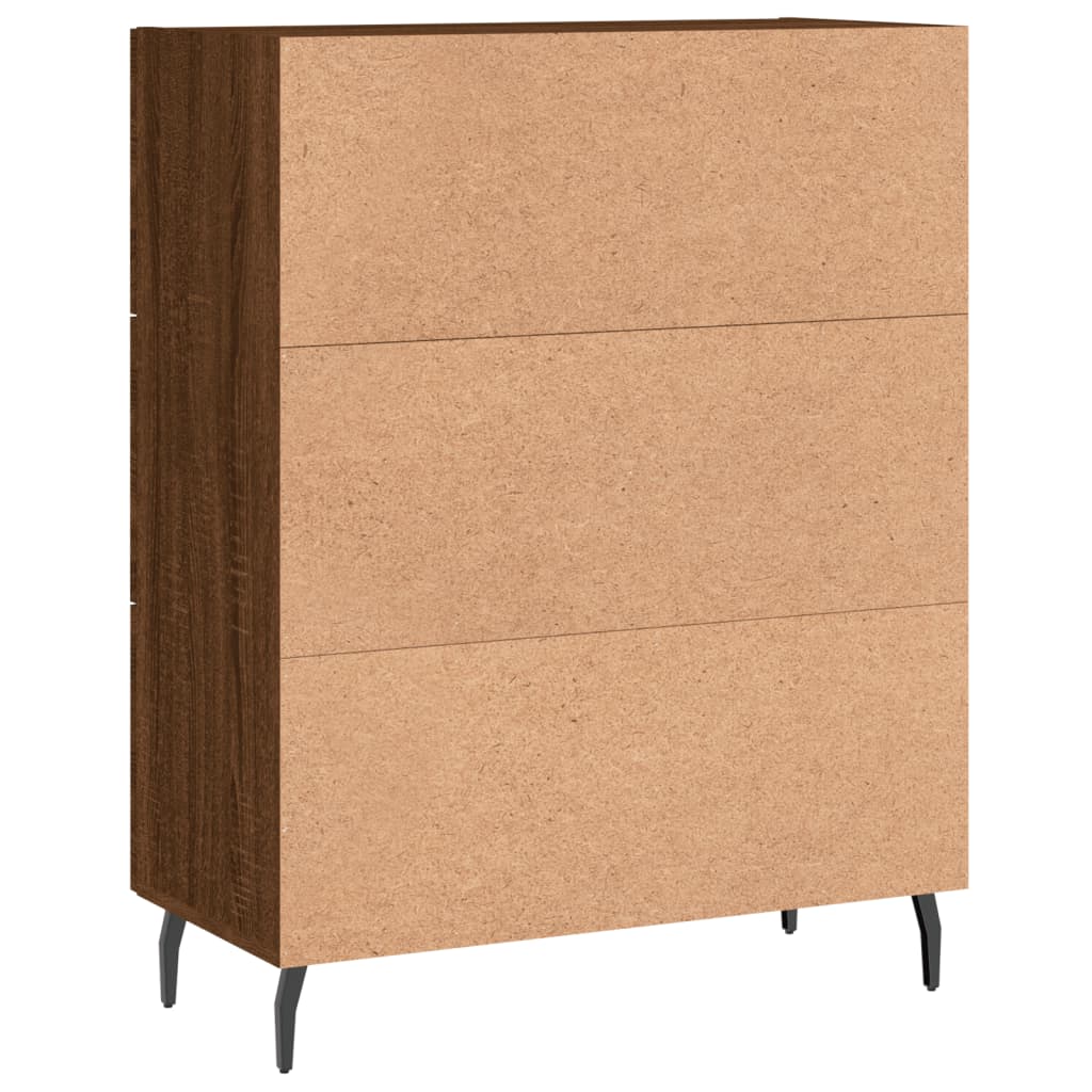 Credenza Rovere Marrone 69,5x34x90 cm in Legno Multistrato 830283