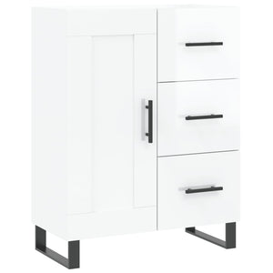 Credenza 69,5x34x90 cm in Legno Multistrato Bianco Lucidocod mxl 80131