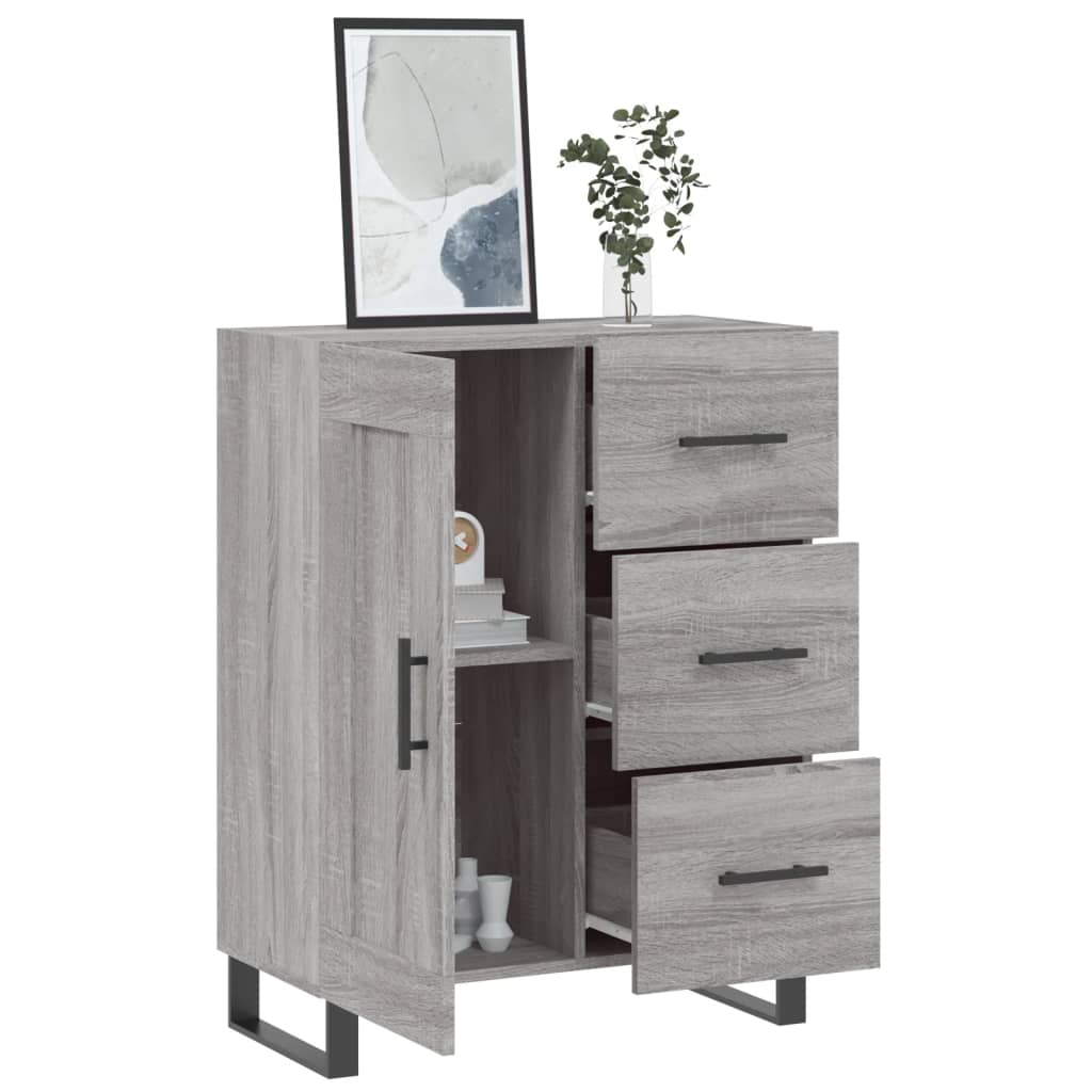 Credenza Grigio Sonoma 69,5x34x90 cm in Legno Multistrato 830290