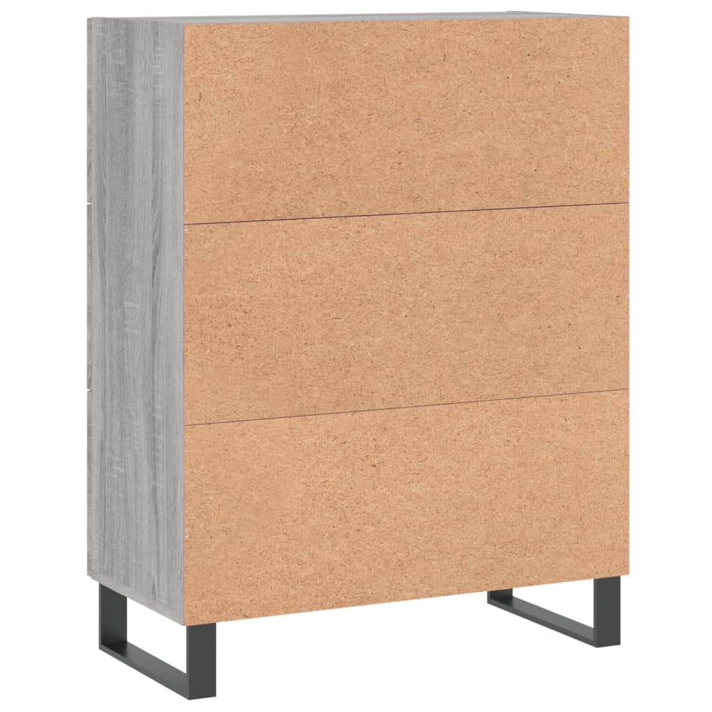 Credenza Grigio Sonoma 69,5x34x90 cm in Legno Multistrato 830290