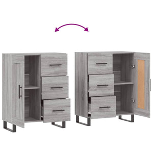 Credenza Grigio Sonoma 69,5x34x90 cm in Legno Multistrato 830290