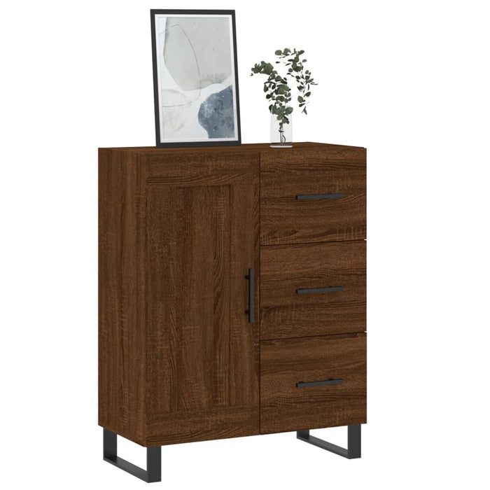 Credenza Rovere Marrone 69,5x34x90 cm in Legno Multistrato 830291