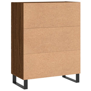 Credenza Rovere Marrone 69,5x34x90 cm in Legno Multistrato 830291