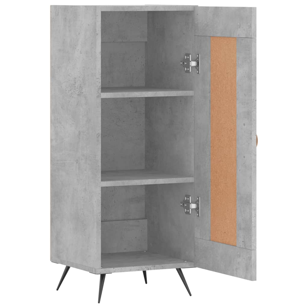 Credenza Grigio Cemento 34,5x34x90 cm in Legno Multistrato 830416