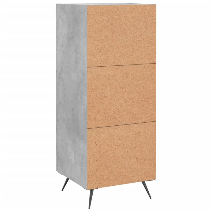 Credenza Grigio Cemento 34,5x34x90 cm in Legno Multistrato 830416