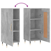 Credenza Grigio Cemento 34,5x34x90 cm in Legno Multistrato 830424