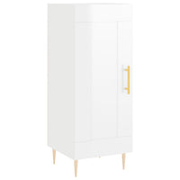 Credenza Bianco Lucido 34,5x34x90 cm in Legno Multistratocod mxl 79515