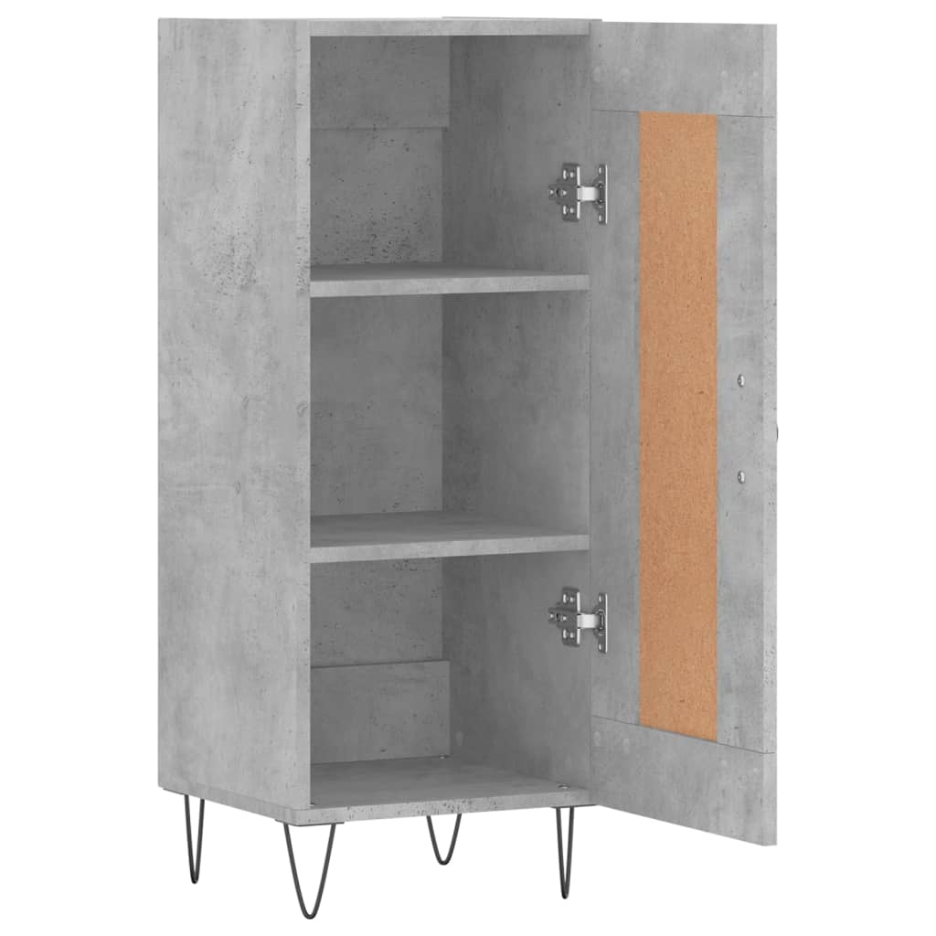 Credenza Grigio Cemento 34,5x34x90 cm in Legno Multistrato 830440