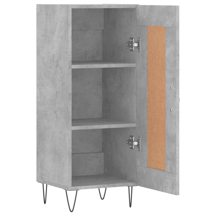 Credenza Grigio Cemento 34,5x34x90 cm in Legno Multistrato 830440